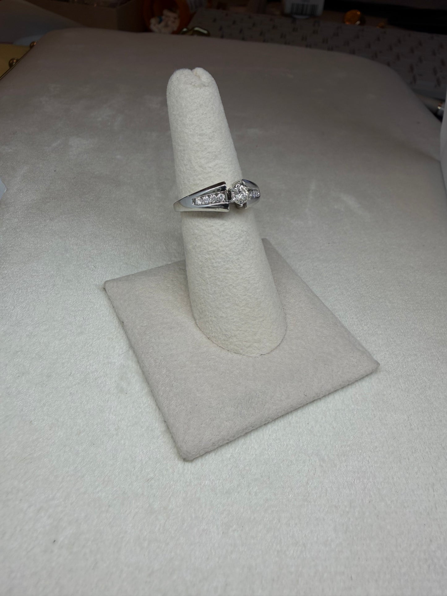 14K Diamond Accented Engagement Ring