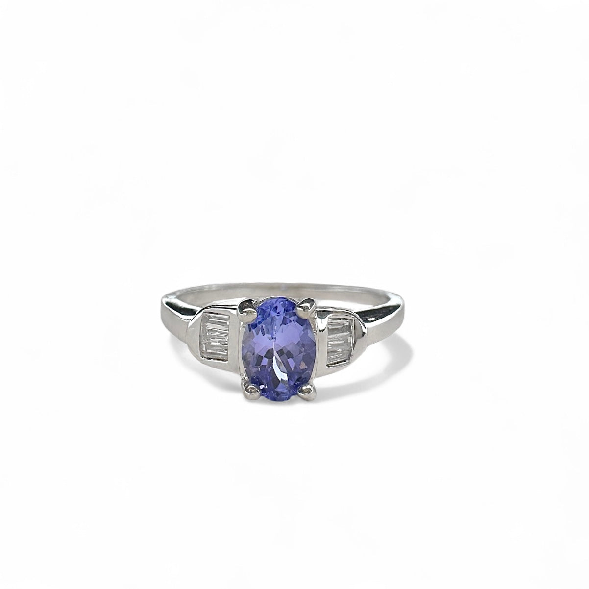 Classic Tanzanite and Diamond Ring