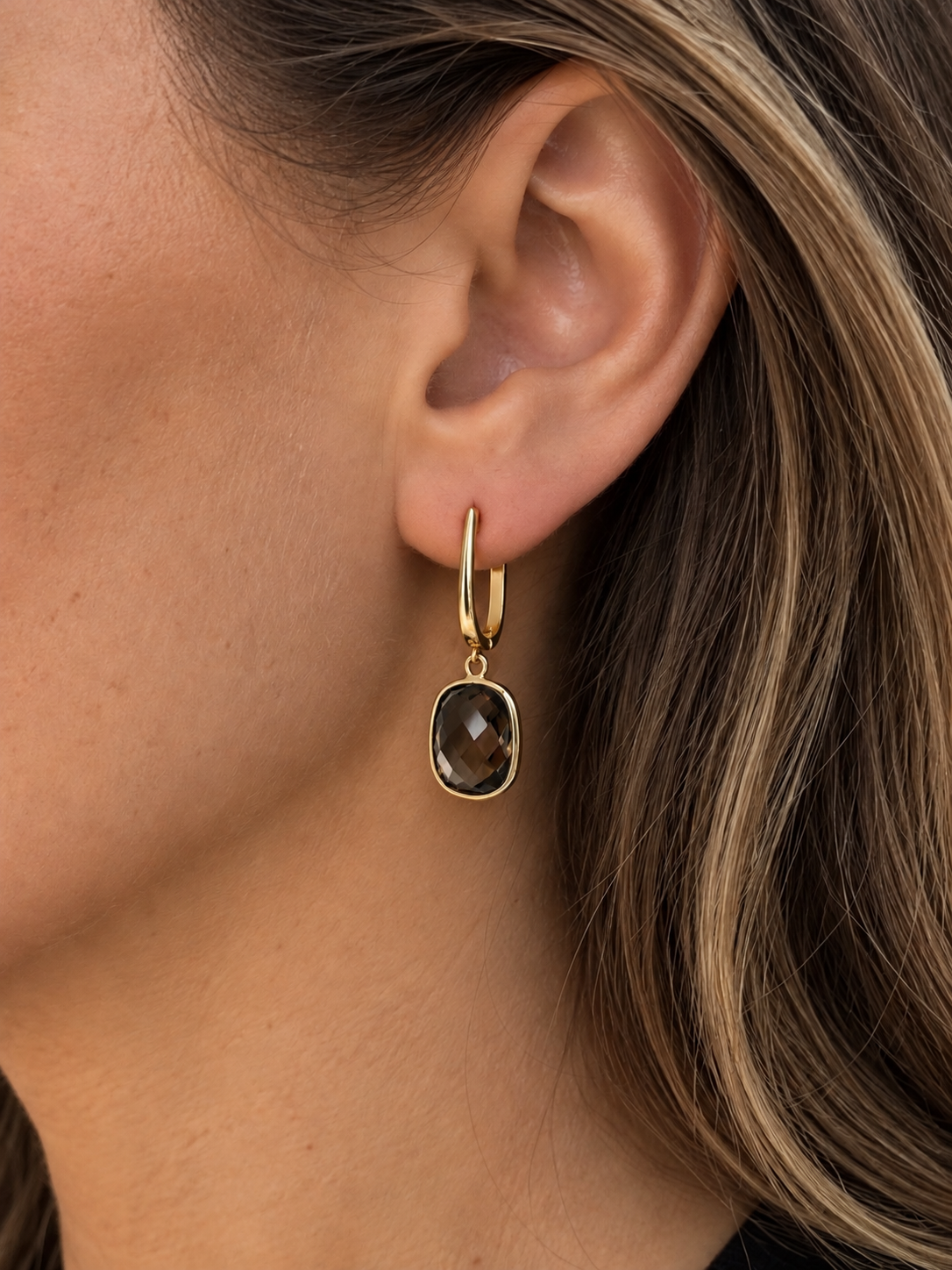 Smokey quartz earrings