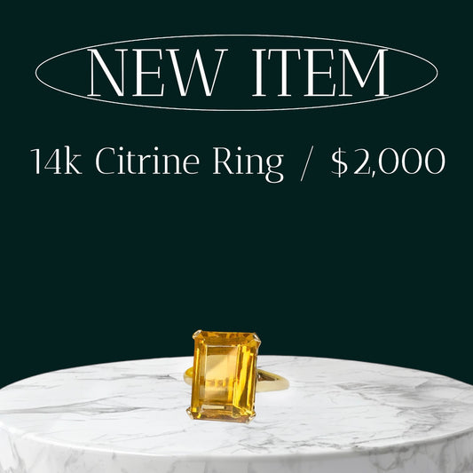 14K Citrine Cocktail Ring