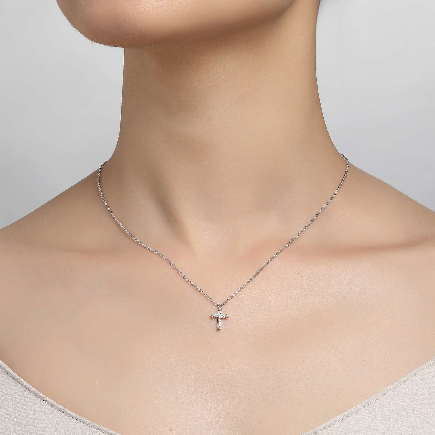 Lafonn 0.07 CTW Cross Necklace