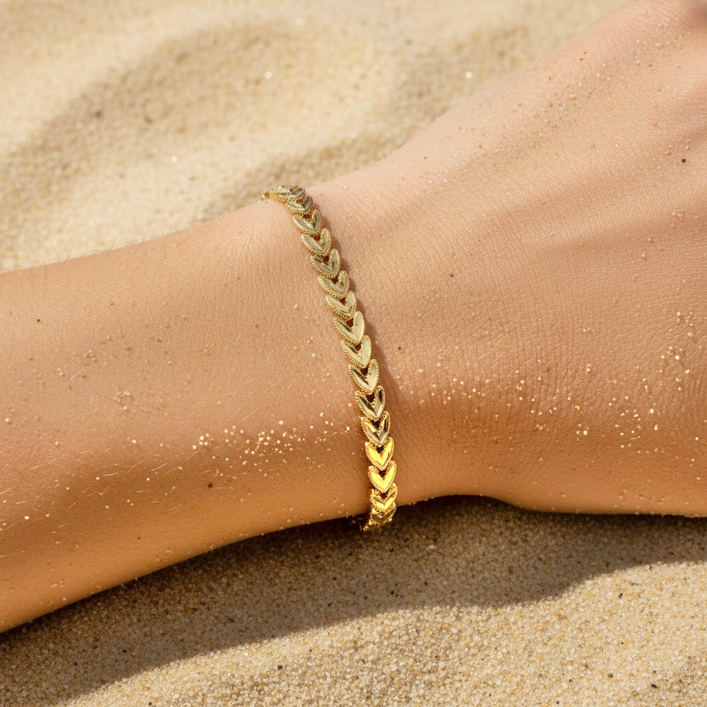 14K Tulip Link Bracelet