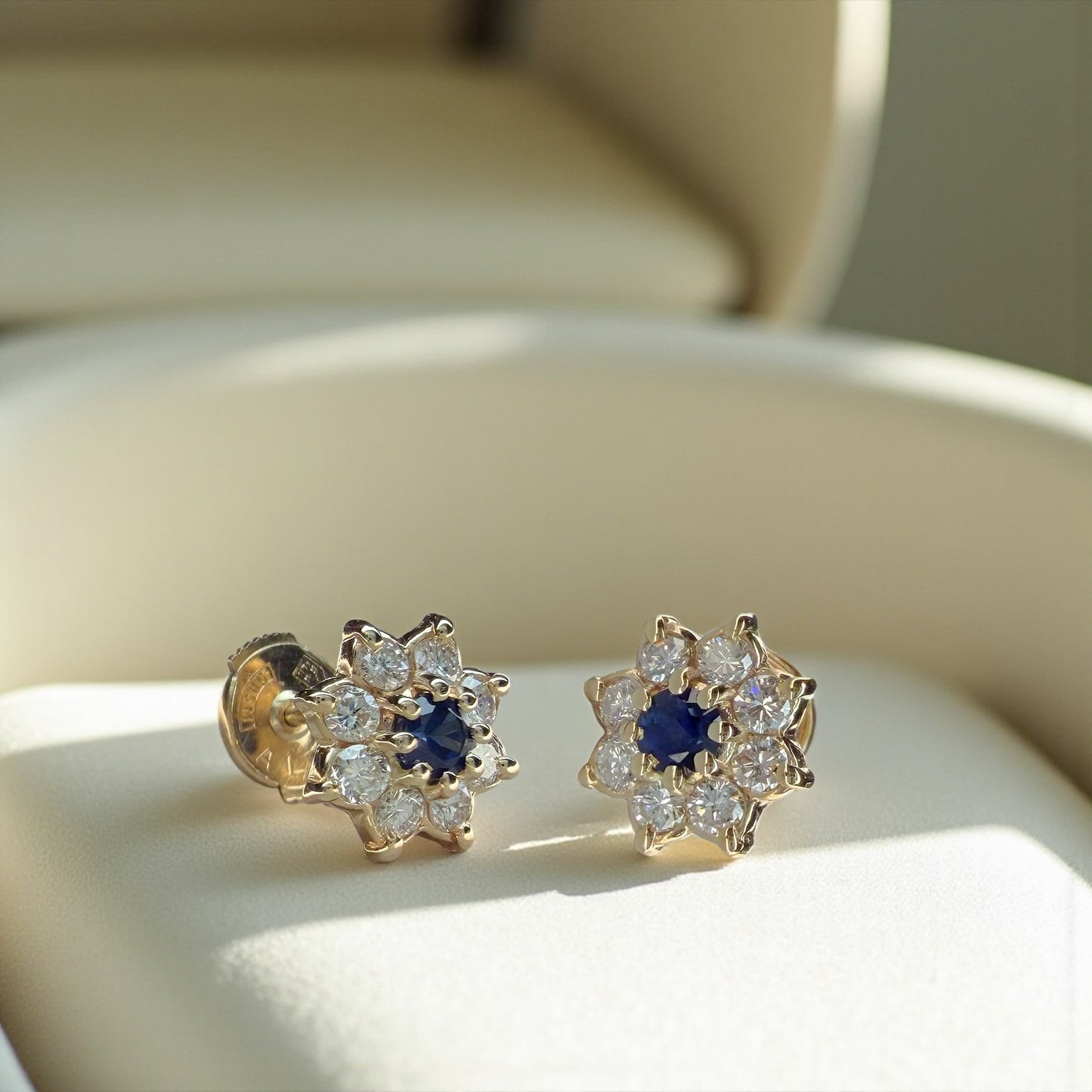 Genuine Sapphire Earrings