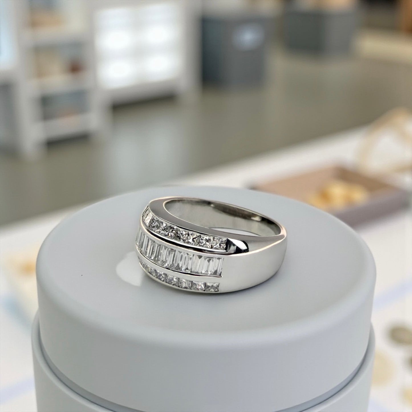 1CT White Gold Diamond Band