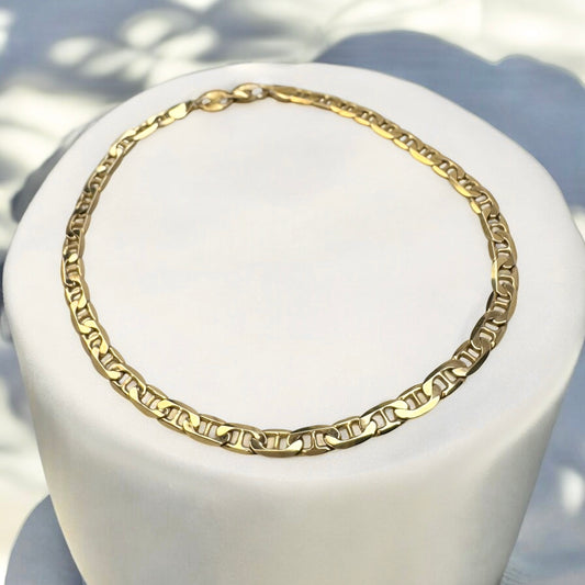 14K Solid Gold Mariner Bracelet