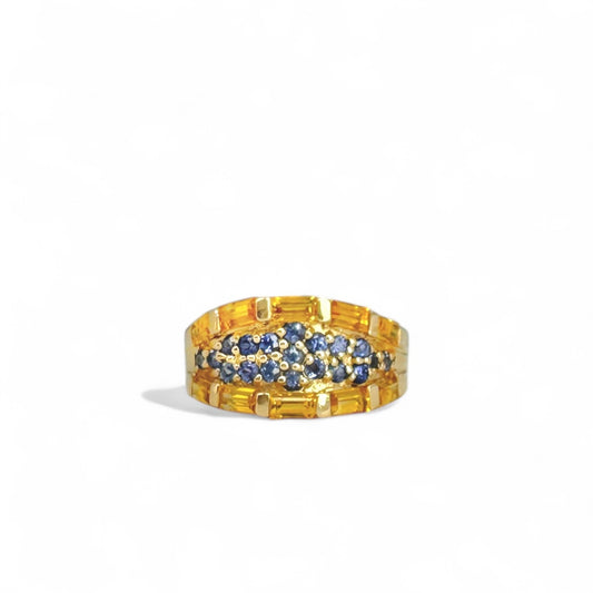 14K Multi-color Sapphire Ring