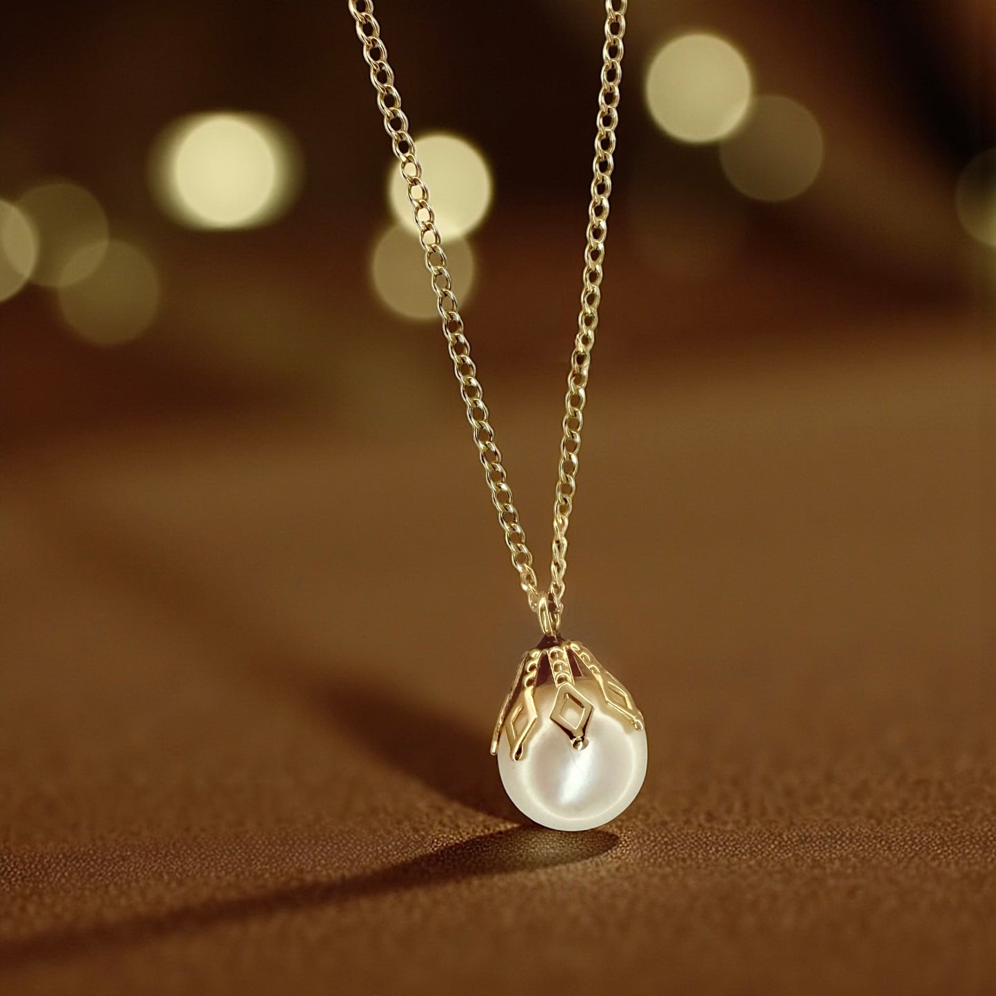 14K Pearl Drop Pendant