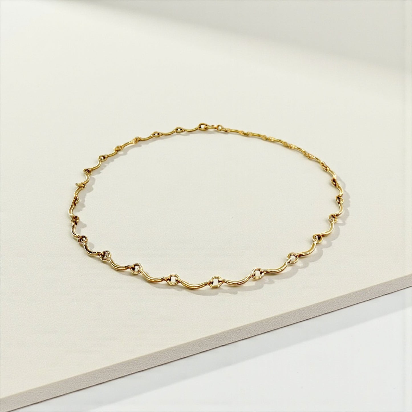 14K Fancy Link Anklet