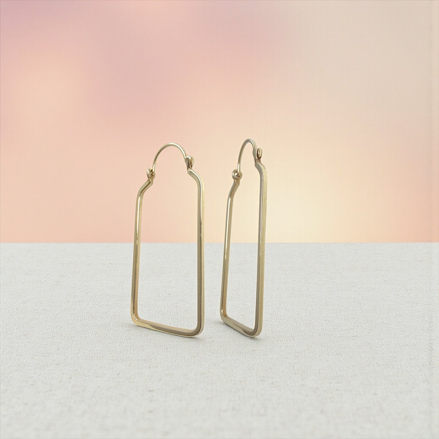 14K Geometric Hoops
