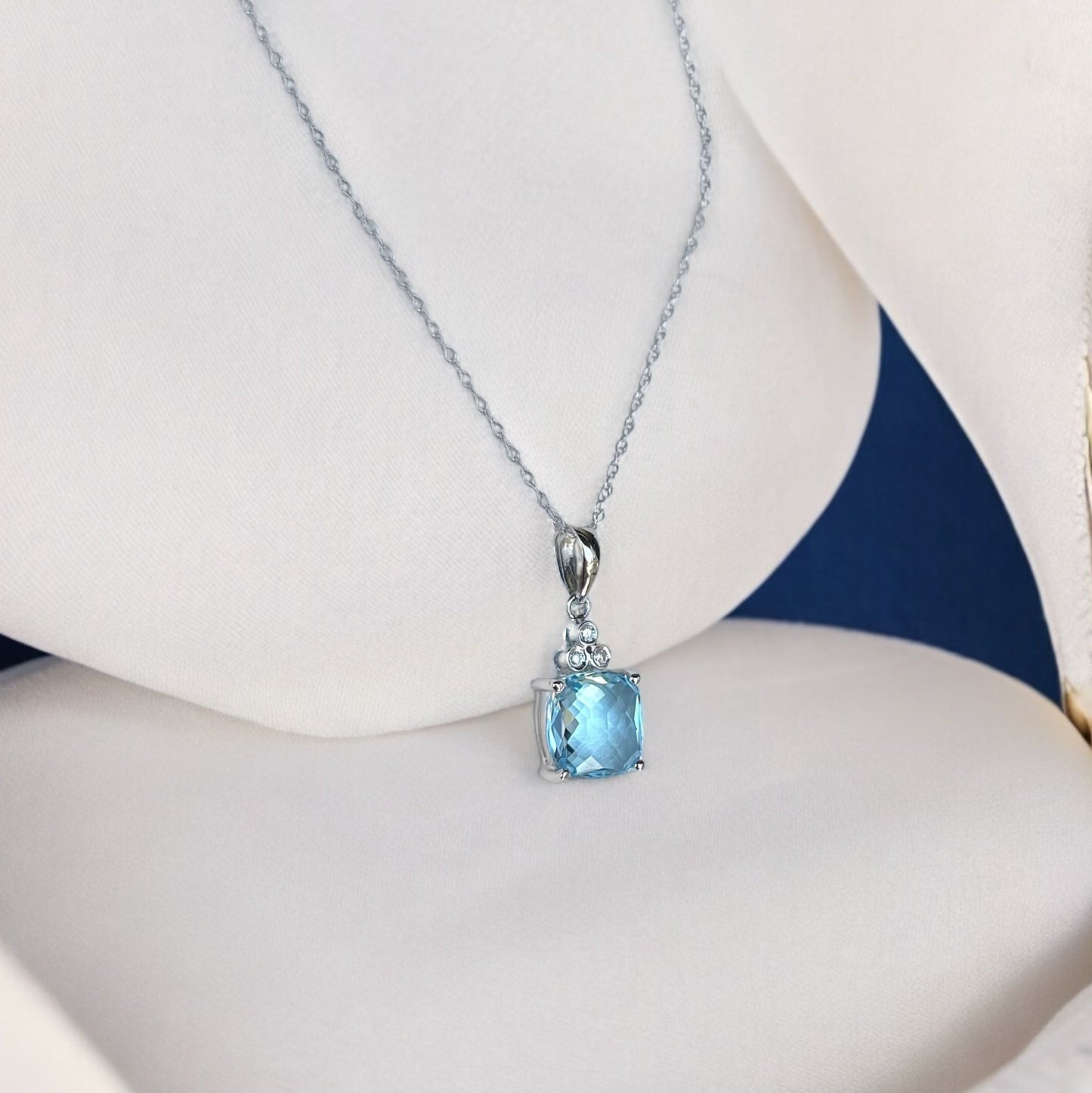 Blue topaz pendant