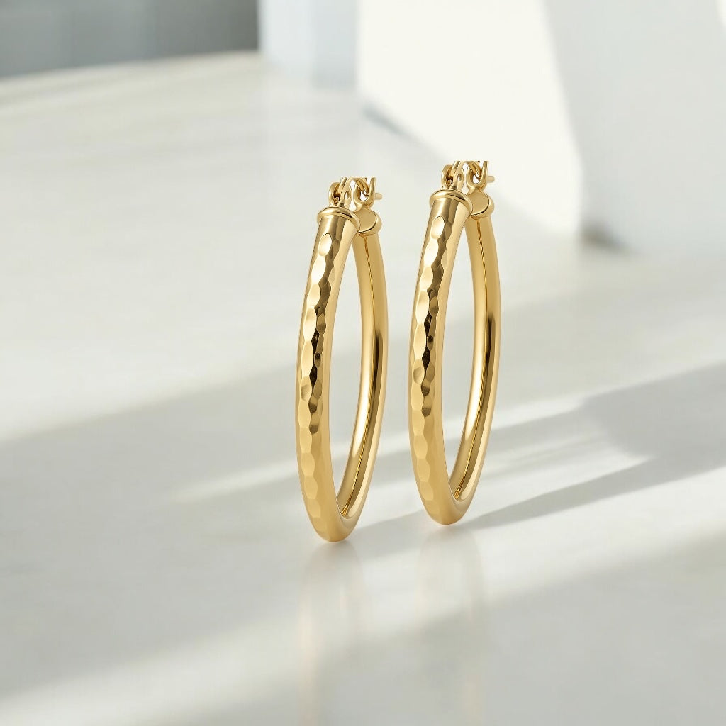 14K Gold Hoop Earrings
