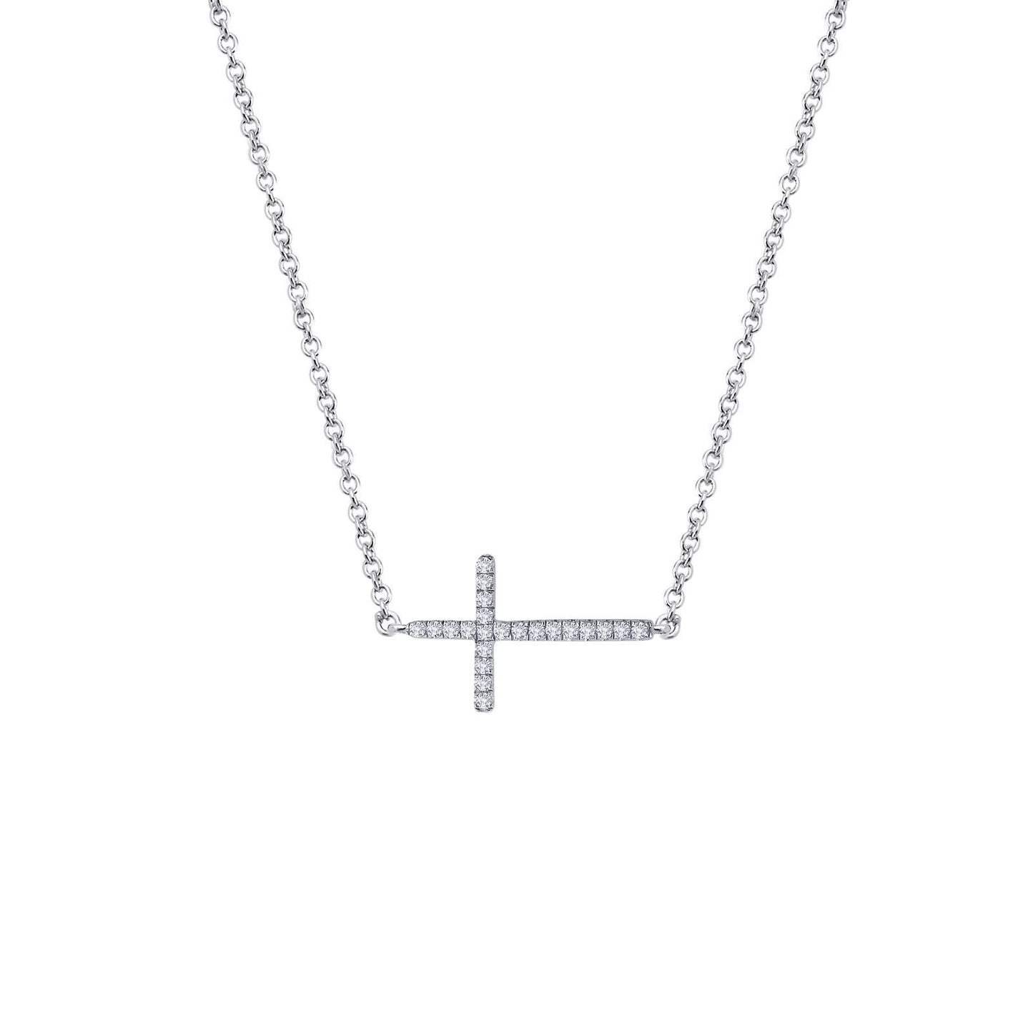 Lafonn Sideways Cross Necklace