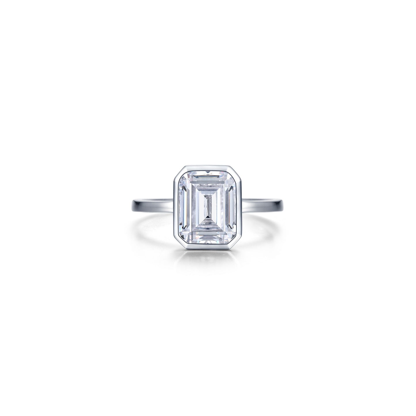 Lafonn 2.62 CTW Emerald-Cut Bezel-Set Ring