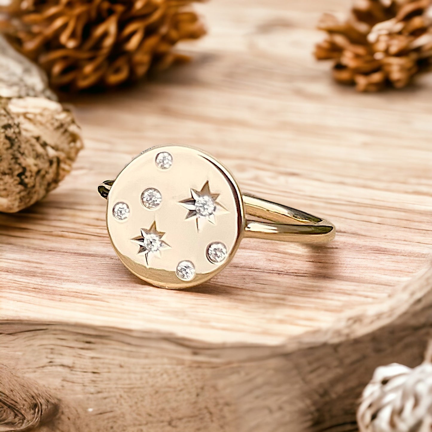 Yellow Gold Diamond Fashion Ring