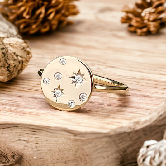 Yellow Gold Diamond Fashion Ring