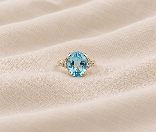 Blue topaz ring