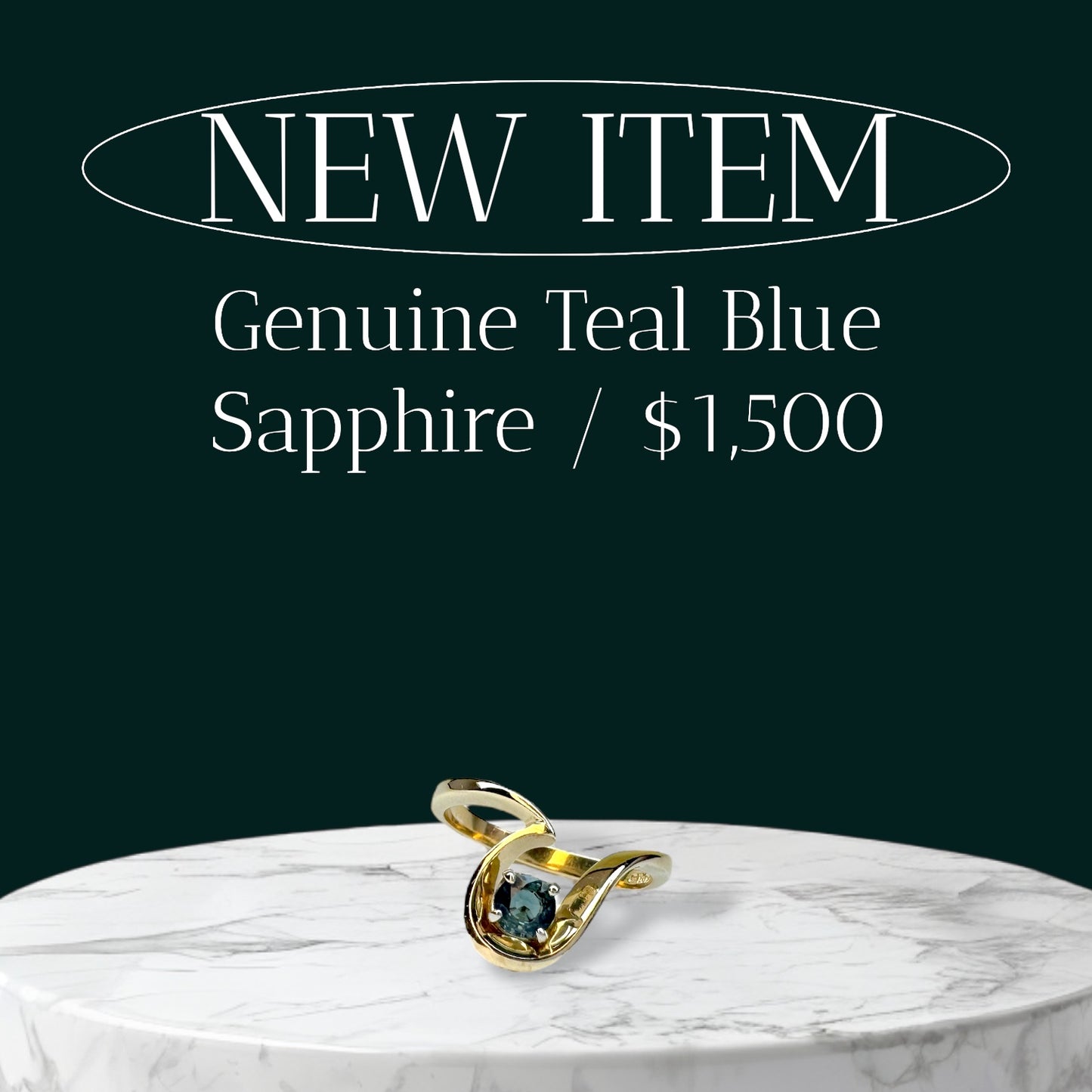Montana Sapphire in 14K Gold