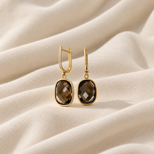Smokey quartz earrings