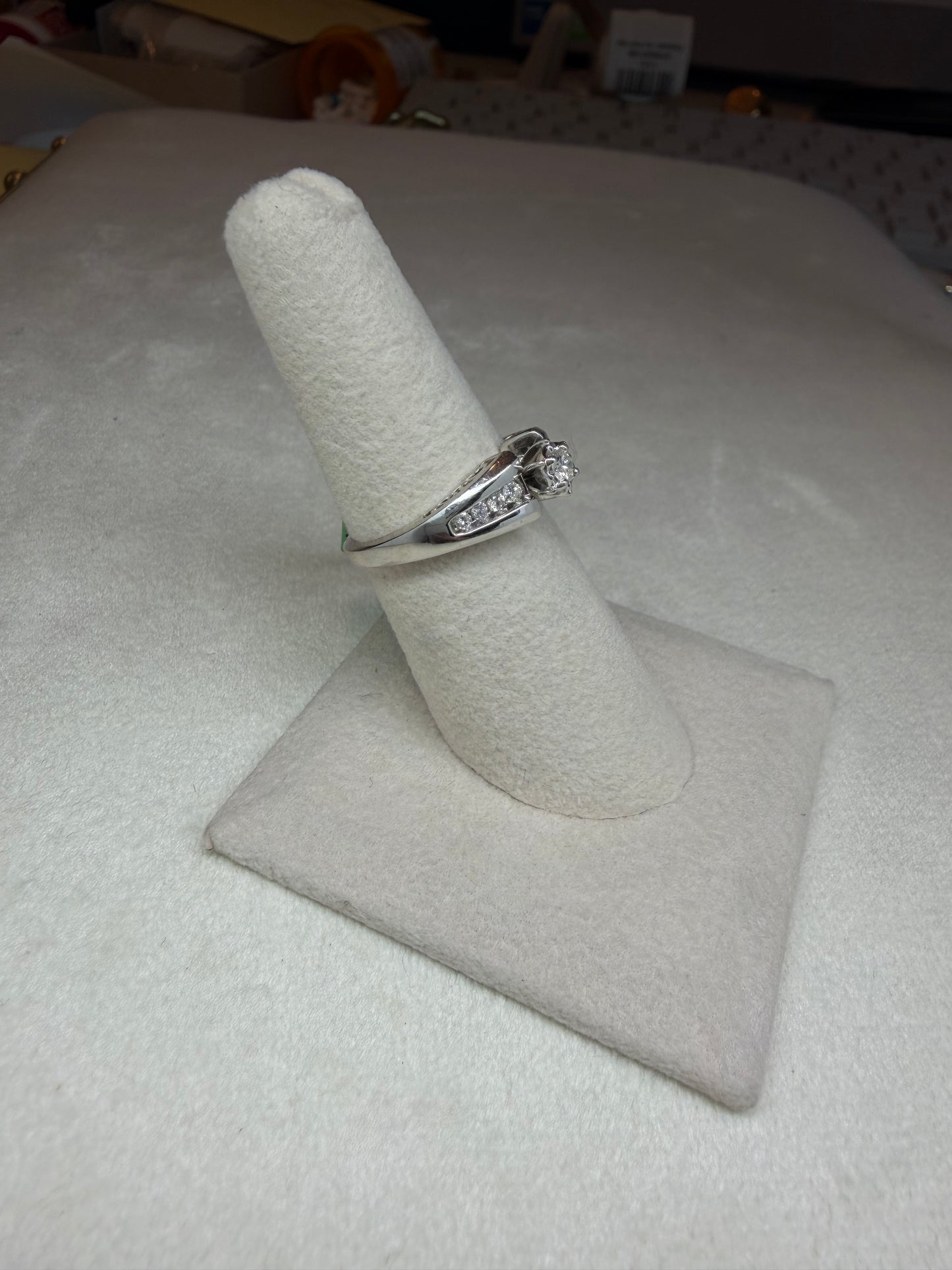 14K Diamond Accented Engagement Ring