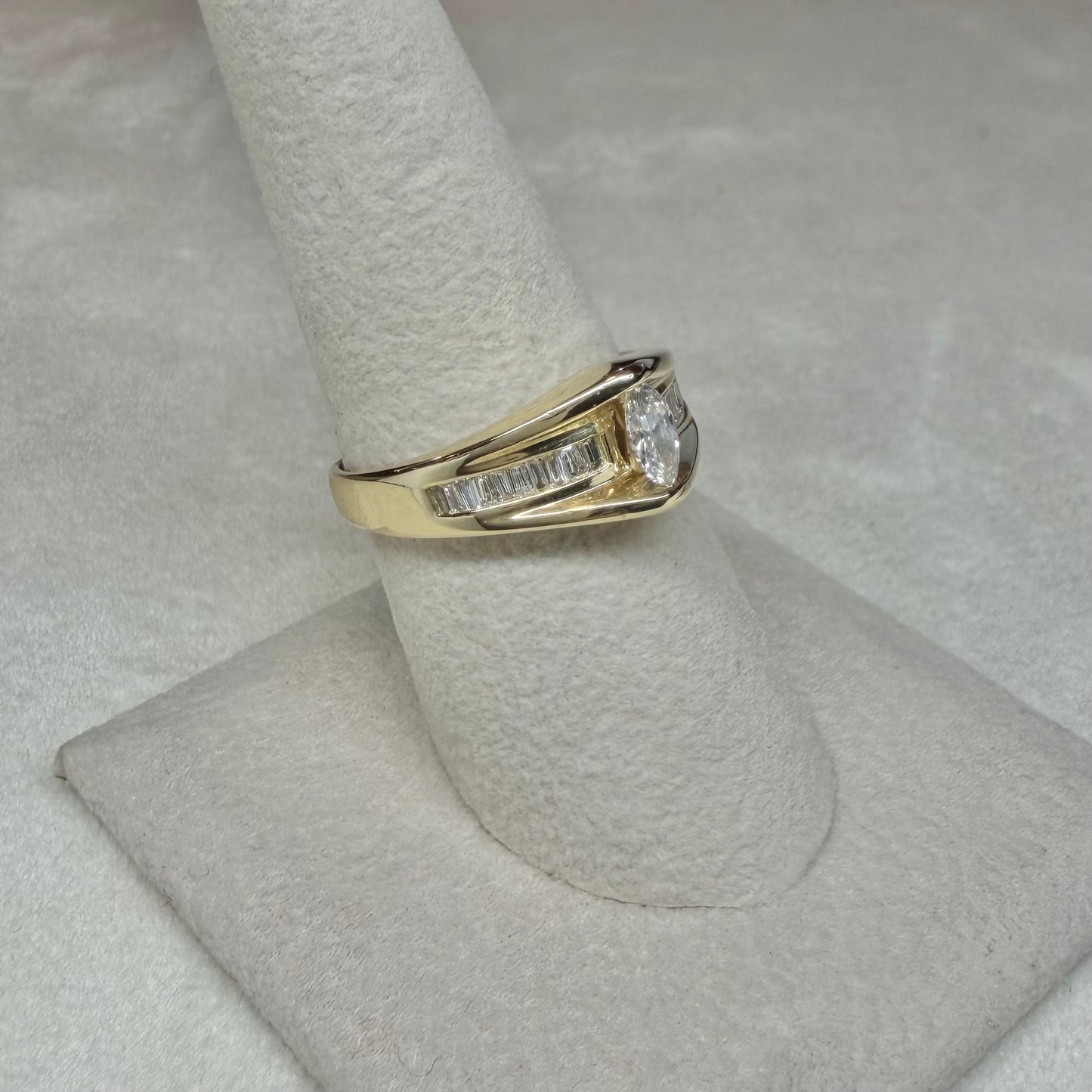 14K Marquise Diamond Ring