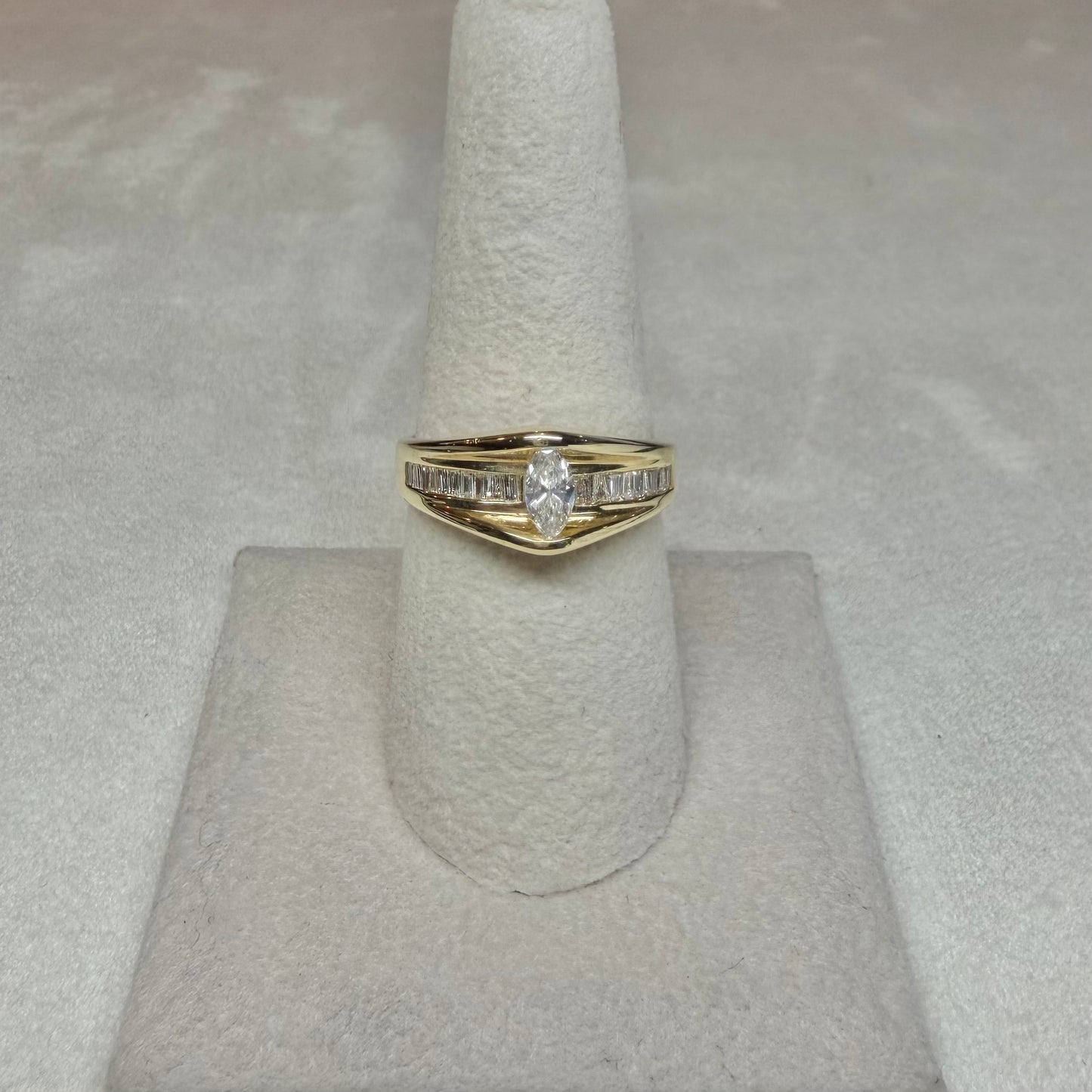 14K Marquise Diamond Ring