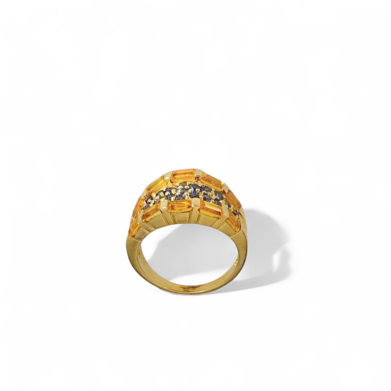 14K Multi-color Sapphire Ring