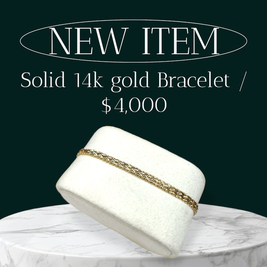 14K Yellow Gold Mesh Link Bracelet