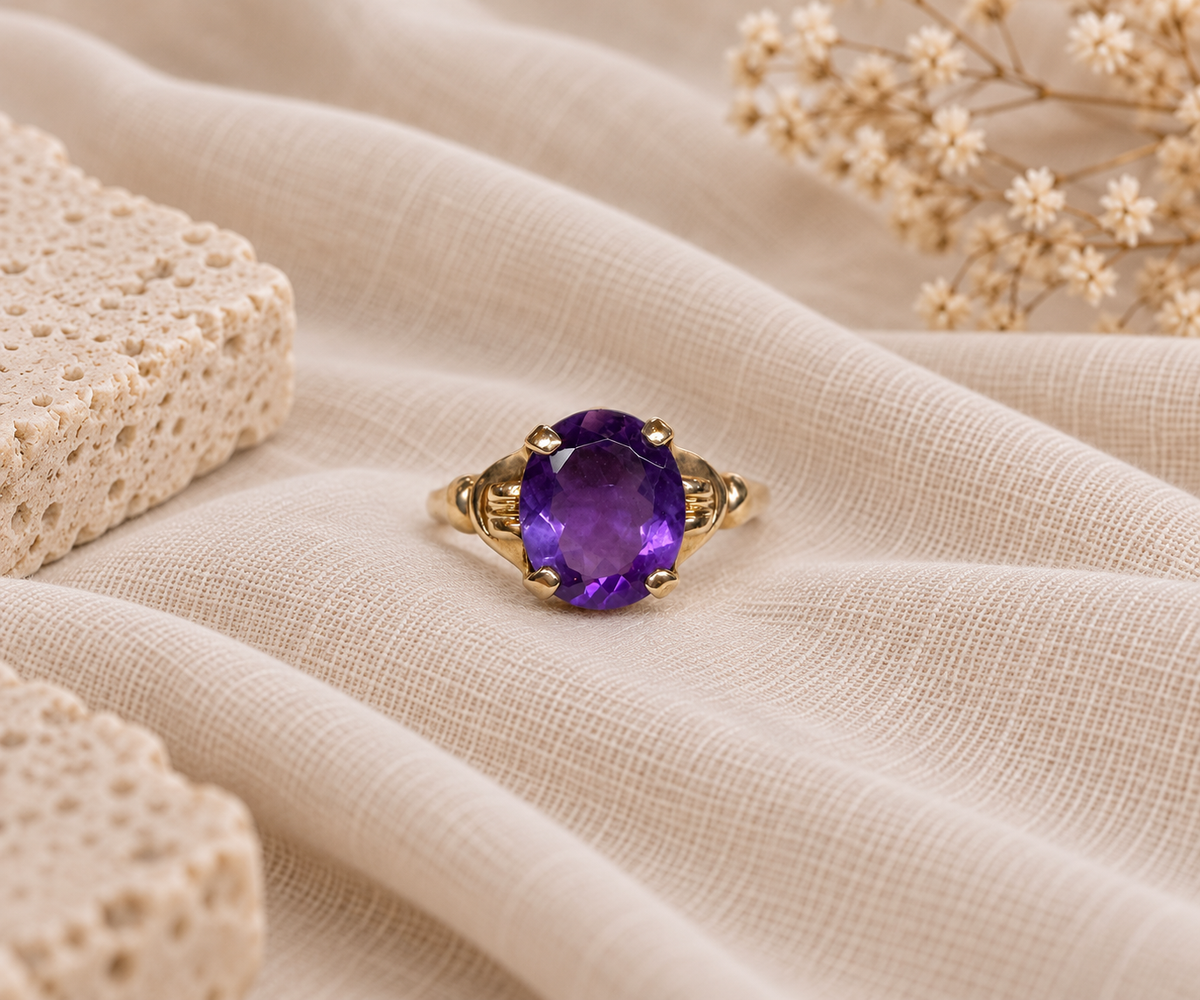 10K Amethyst Ring