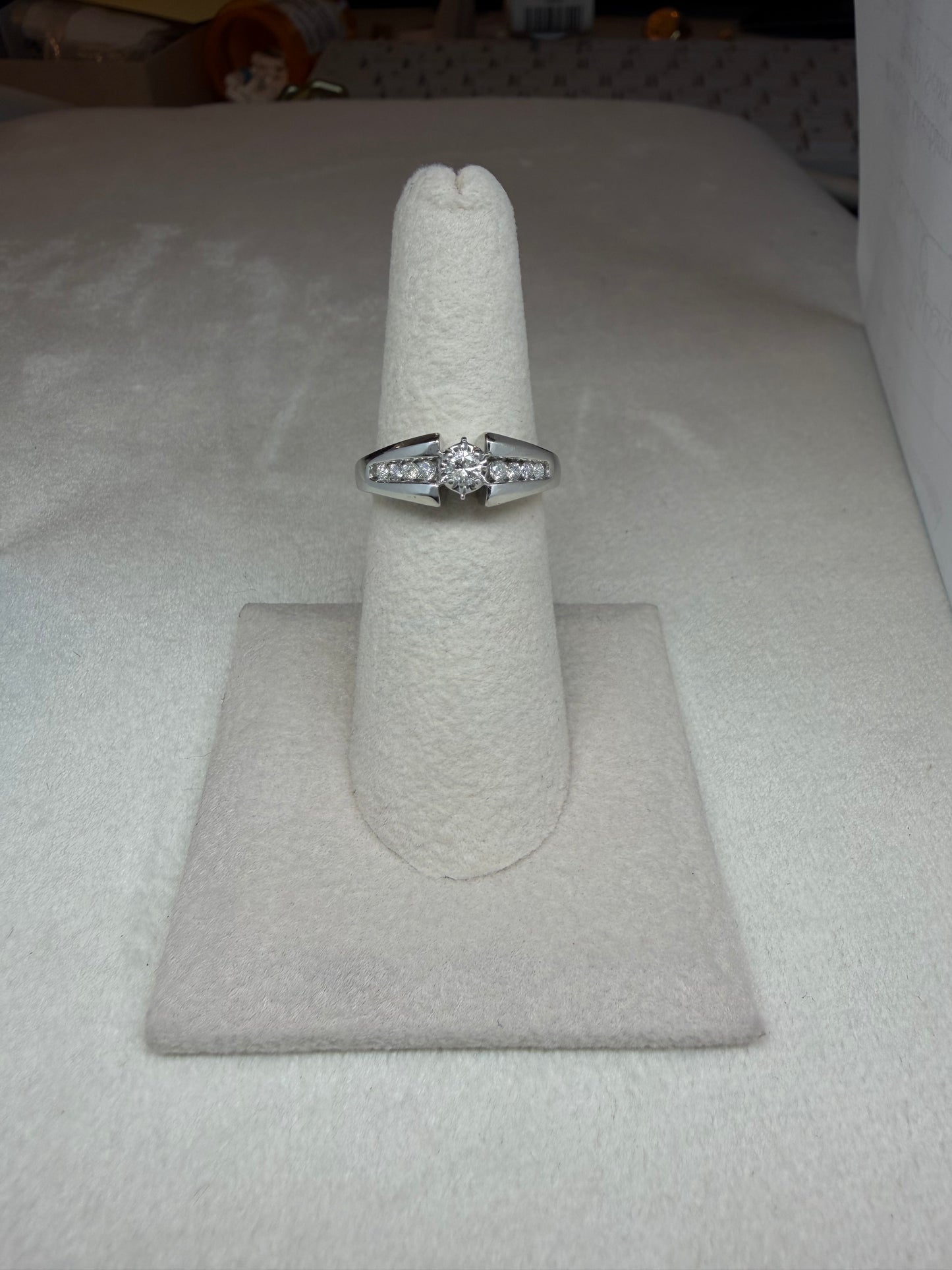 14K Diamond Accented Engagement Ring