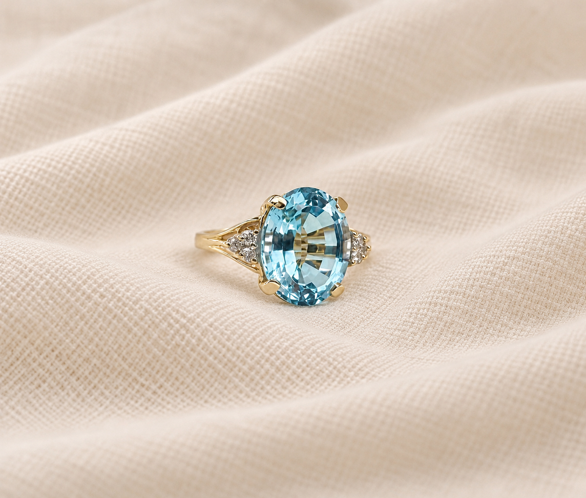 Blue topaz ring
