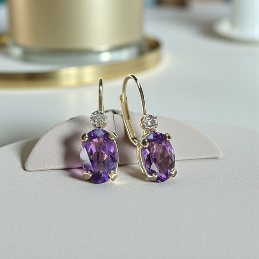 Genuine Amethyst Earrings