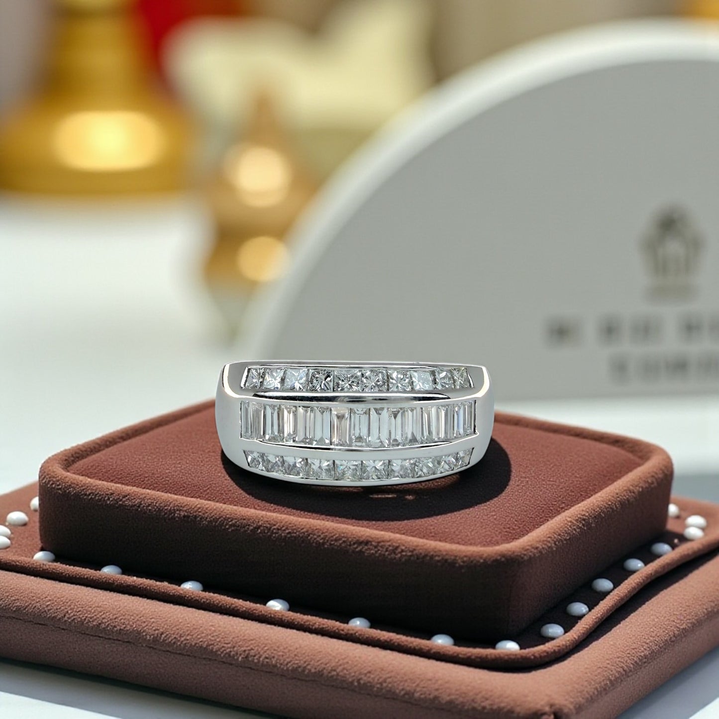 1CT White Gold Diamond Band