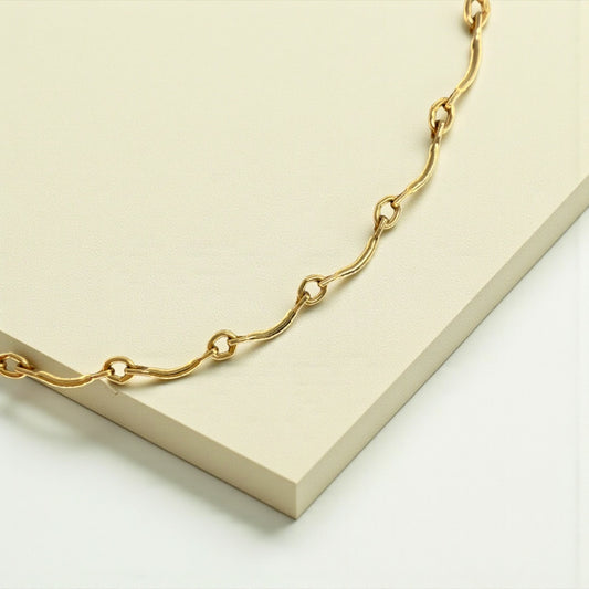 14K Fancy Link Anklet