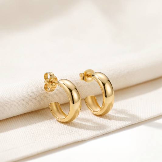 Yellow Gold Hoops