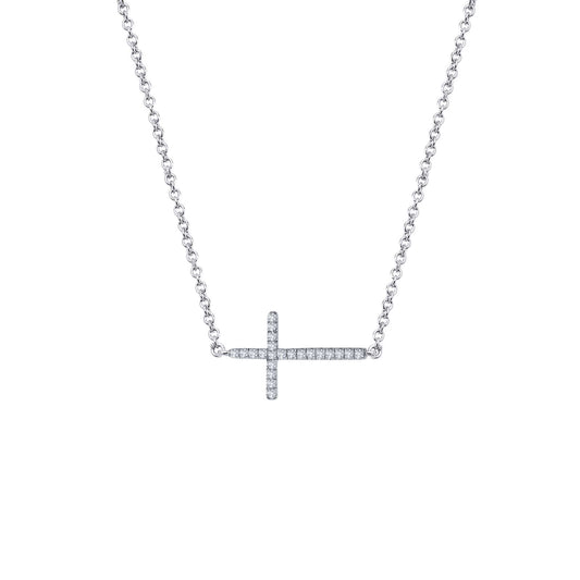 Lafonn Sideways Cross Necklace