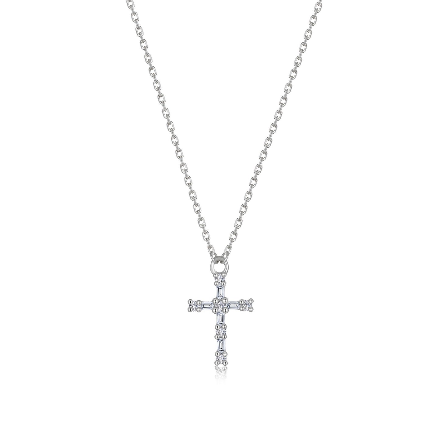 Lafonn Eden Baguette Cross Necklace