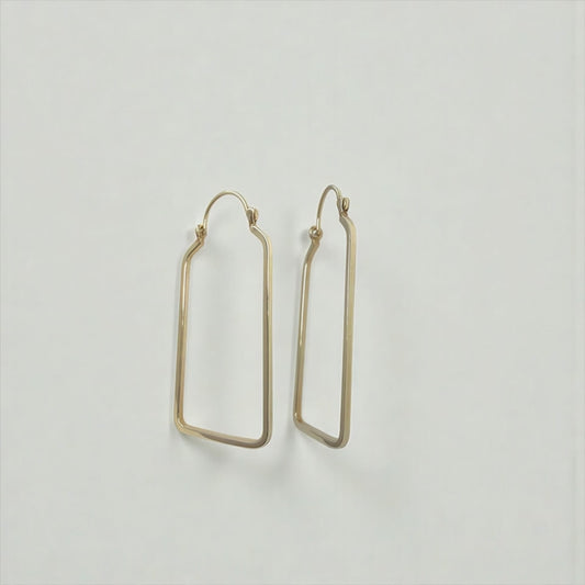 14K Geometric Hoops