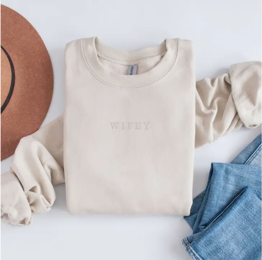 Tiny WIFEY Embroidered Sweatshirt