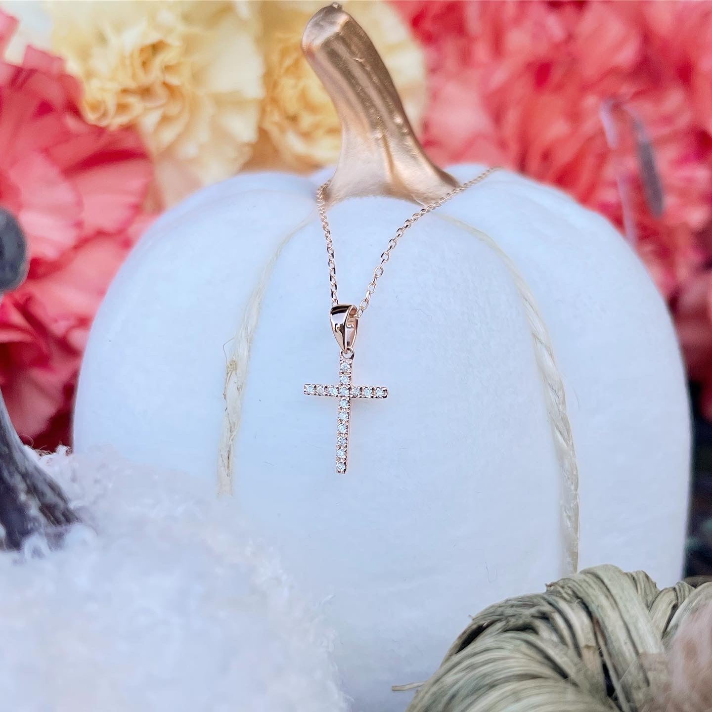 Rose Gold Cross Pendant